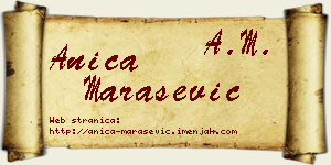 Anica Marašević vizit kartica
